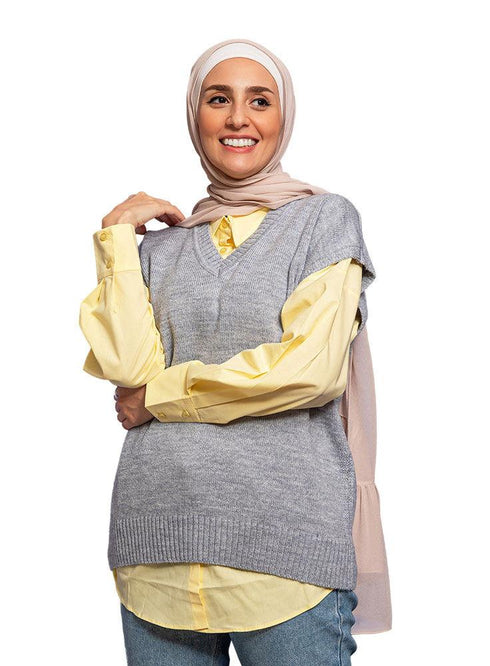 Light Blue Cut Pullover - Khotwh